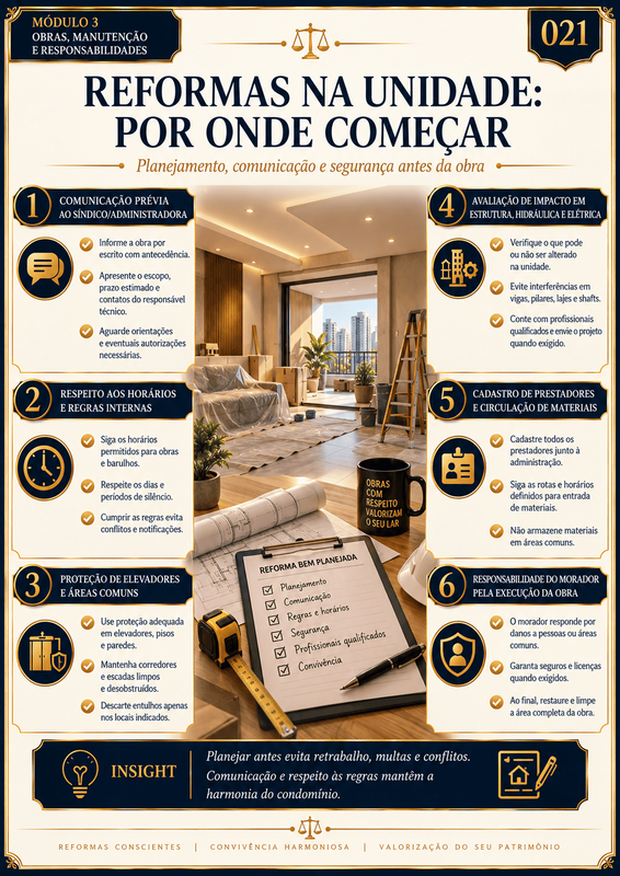 Reformas na unidade: por onde começar