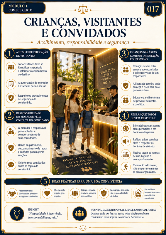 Crianças, visitantes e convidados